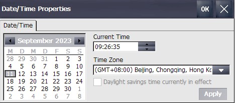 HMI 控制面板中的 Date/Time 日期与时间设置